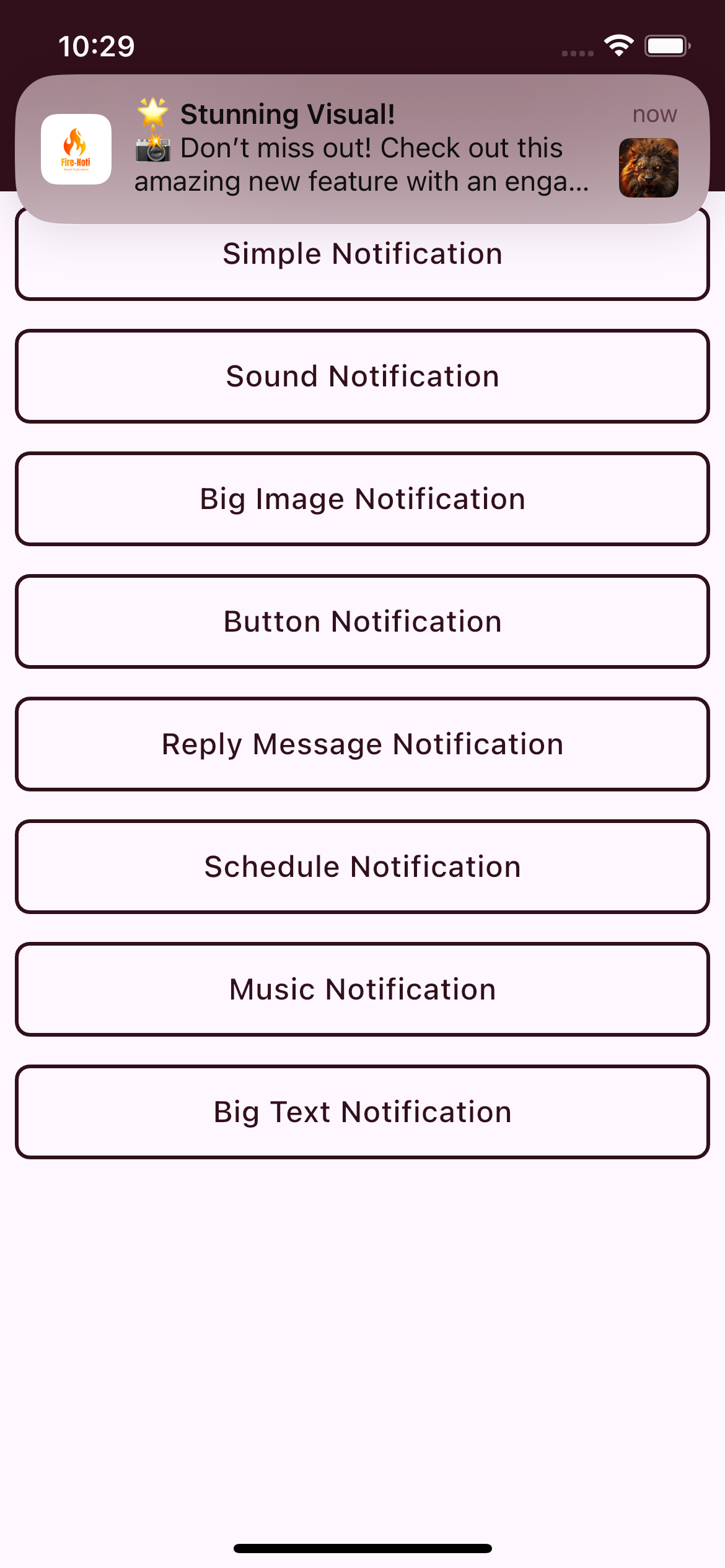 Notification with Logo and Image