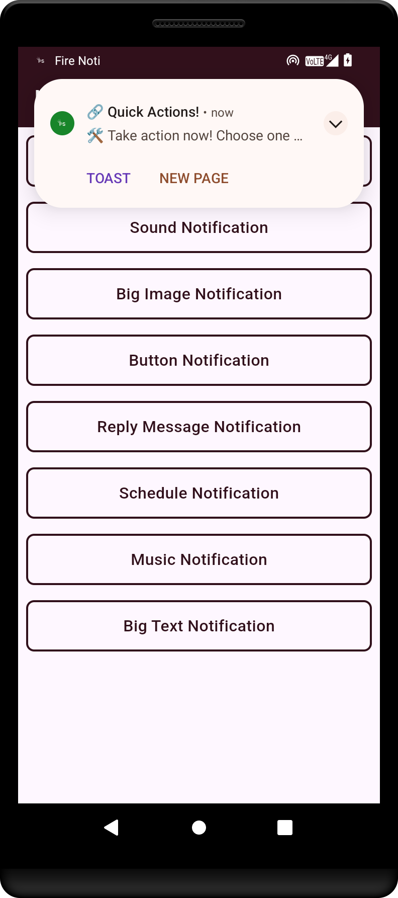 Button Notification
