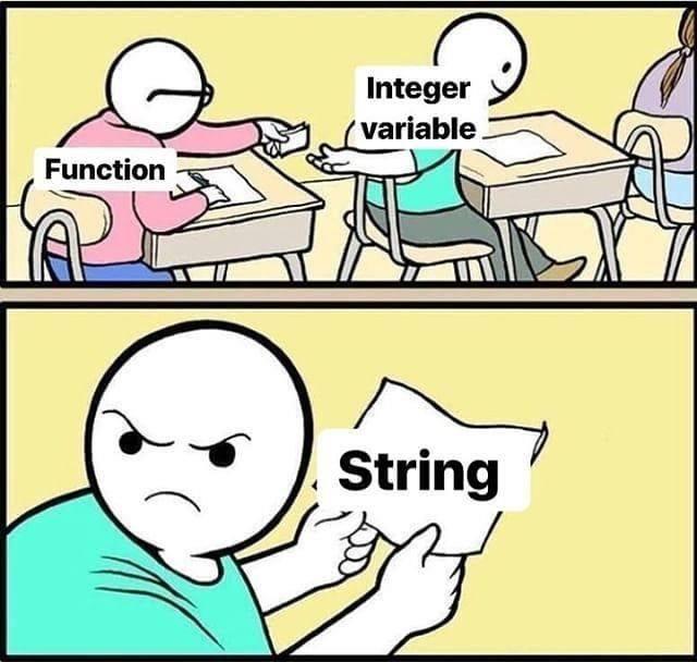 string