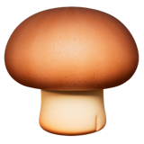 Brown Mushroom on Apple