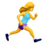 Woman Running Facing Right on Apple