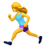 Woman Running on Apple