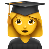 Woman Student on Apple
