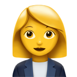 Woman Office Worker on Apple