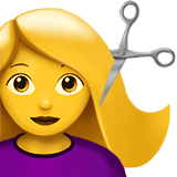 Woman Getting Haircut on Apple