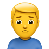 Man Frowning on Apple