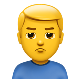 Man Pouting on Apple