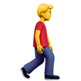 Man Walking Facing Right on Apple