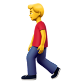Man Walking on Apple