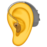 Ear With Hearing Aid on Apple