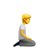 Person Kneeling Facing Right on Apple