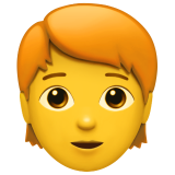 Person: Red Hair on Apple