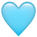 Light Blue Heart on Apple