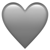 Grey Heart on Apple