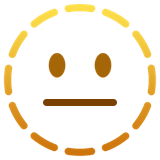 Dotted Line Face on Apple