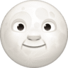 Full Moon With Face on Facebook