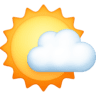 Sun Behind Small Cloud on Facebook