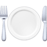 Fork And Knife With Plate on Facebook