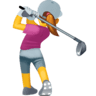 Woman Golfing on Facebook