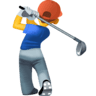 Man Golfing on Facebook
