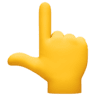 White Up Pointing Backhand Index on Facebook