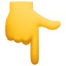 White Down Pointing Backhand Index on Facebook