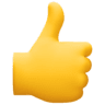 Thumbs Up Sign: Medium Skin Tone on Facebook