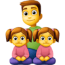Family: Man, Girl, Girl on Facebook