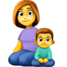 Family: Woman, Boy on Facebook