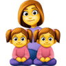 Family: Woman, Girl, Girl on Facebook
