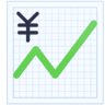 Chart With Upwards Trend And Yen Sign on Facebook