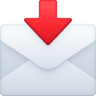 Envelope With Downwards Arrow Above on Facebook