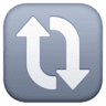 Clockwise Downwards And Upwards Open Circle Arrows on Facebook