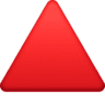 Up-pointing Red Triangle on Facebook