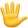 Hand With Fingers Splayed on Facebook