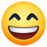 Smiling Face With Open Mouth And Smiling Eyes on Facebook