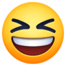 Smiling Face With Open Mouth And Tightly-closed Eyes on Facebook
