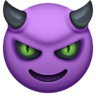 Smiling Face With Horns on Facebook