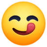 Face Savouring Delicious Food on Facebook