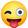 Face With Stuck-out Tongue And Winking Eye on Facebook