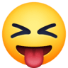 Face With Stuck-out Tongue And Tightly-closed Eyes on Facebook