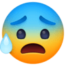 Face With Open Mouth And Cold Sweat on Facebook