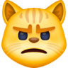 Pouting Cat Face on Facebook