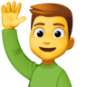 Man Raising Hand on Facebook