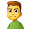 Man Frowning on Facebook