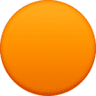 Large Orange Circle on Facebook