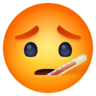 Face With Thermometer on Facebook