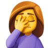 Woman Facepalming on Facebook