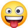 Grinning Face With One Large And One Small Eye on Facebook