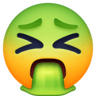 Face With Open Mouth Vomiting on Facebook